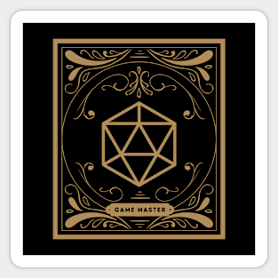 Vintage Game Master D20 Dice Gamemaster Roleplaying Addict - Tabletop RPG Vault Sticker